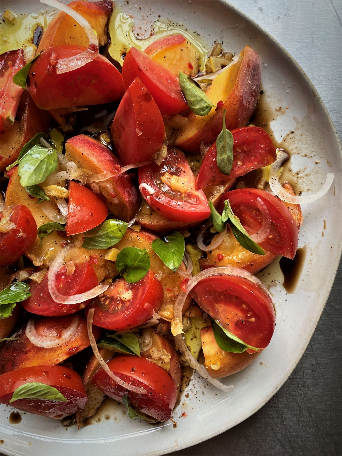 Perfect Peach Salad - Pasta Boy Peter